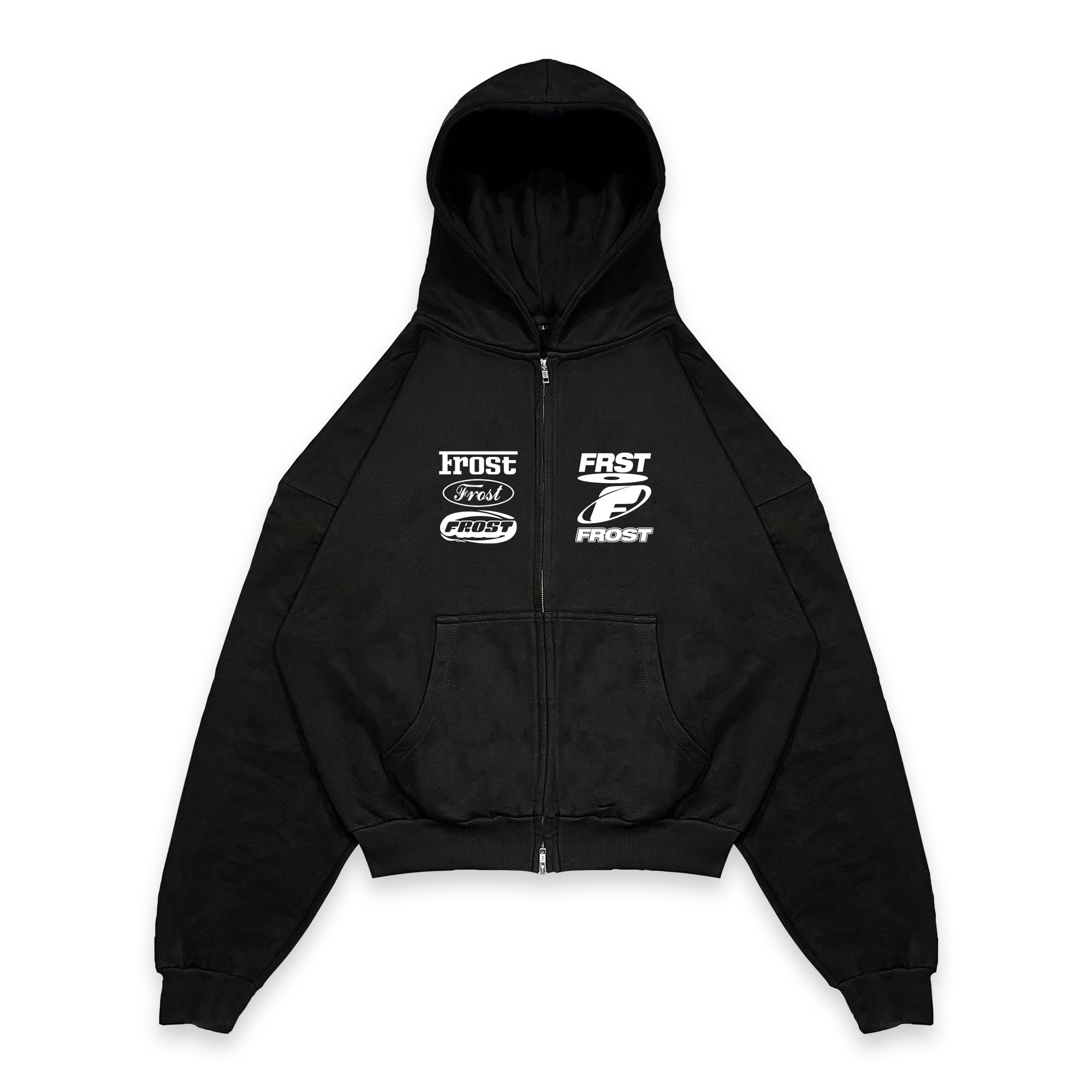 Frost Clothing 500GSM Heavyweight 6 Pin Graphic Streetwear Hoodie. 