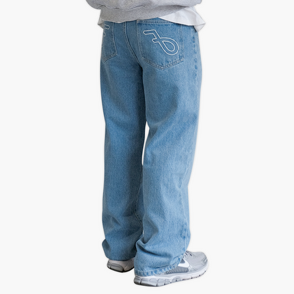 Frost Clothing 14oz Baggy Streetwear, Straight Fit, Light Wash Denim Jeans. Frost Dual Denim.