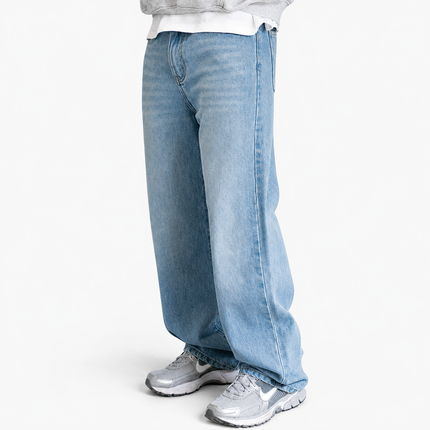 Frost Clothing Dual Denim Jeans Faded Light Blue Vintage Wash | 14oz Relaxed Fit | Embroidered Streetwear UK
