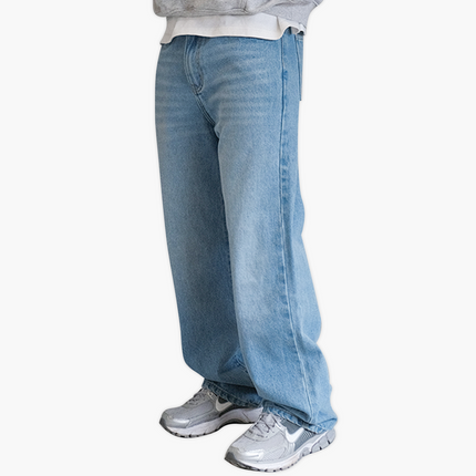 Frost Clothing 14oz Baggy Streetwear, Straight Fit, Light Wash Denim Jeans. Frost Dual Denim.