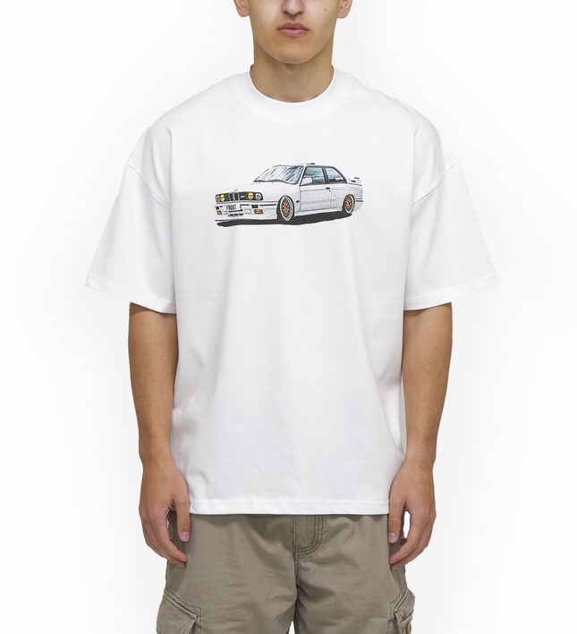 Frost Clothing BMW E30 White Oversized Boxy Streetwear 300GSM Graphic T-Shirt 