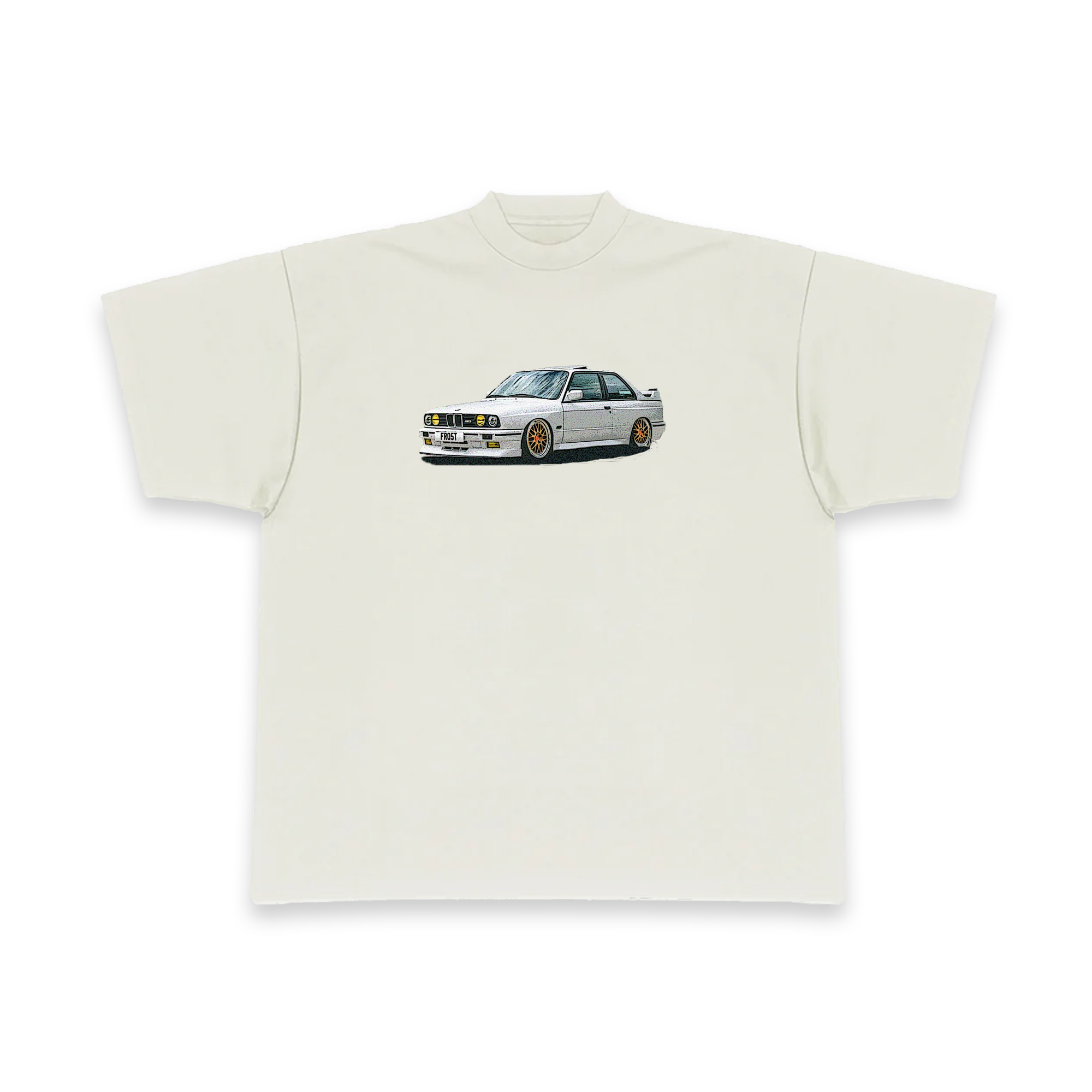 Frost Clothing 300GSM Heavyweight, Oversized Boxy Fit E30 Car graphic Tee