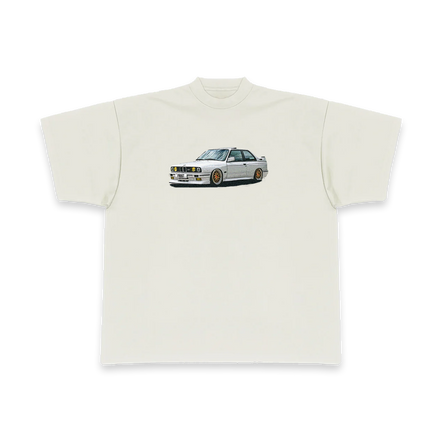 Frost Clothing 300GSM Heavyweight, Oversized Boxy Fit E30 Car graphic Tee