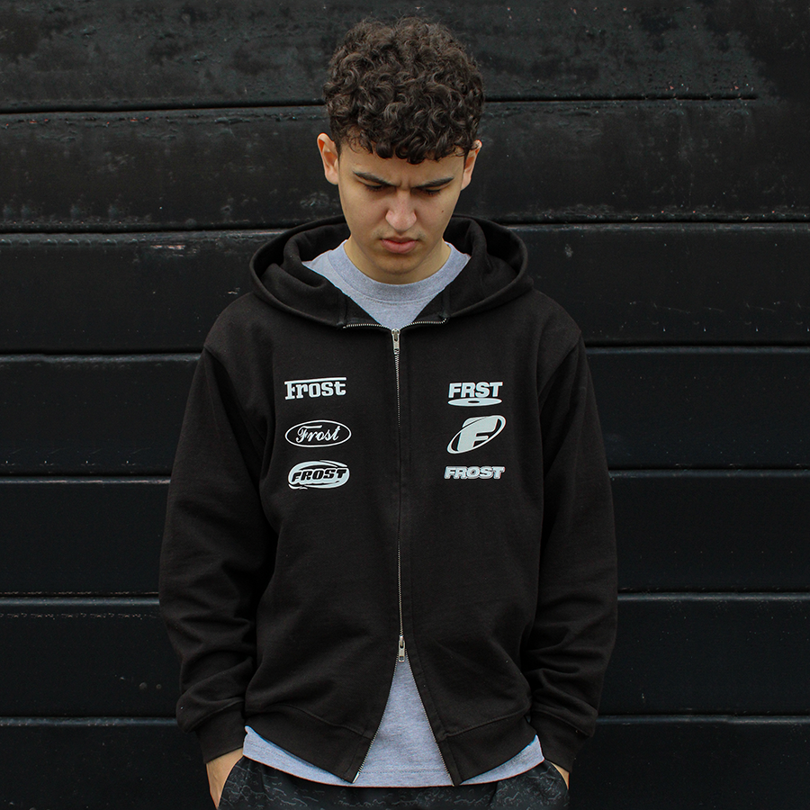 Frost 500GSM Heavyweight 6 Pin Graphic Hoodie. Perfect streetwear fit.