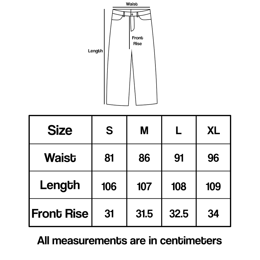 Frost Jeans Size Guide