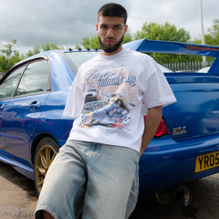 FROST clothing motor club drop. A collection of 300GSM 100% cotton oversized graphic t-shirts inspired by racing culture.