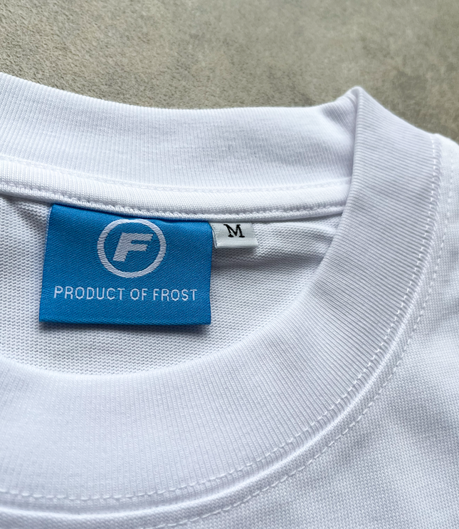 Frost Clothing Motor Club White Oversized Boxy Streetwear 300GSM Graphic T-Shirt 