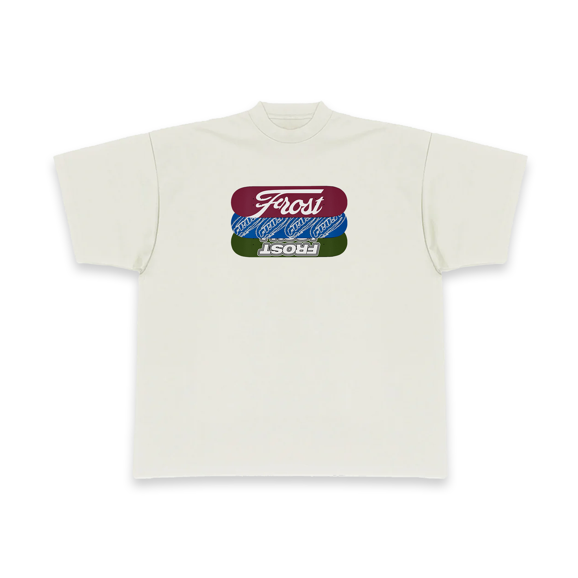 Frost Clothing 300GSM Heavyweight, Oversized Boxy Fit Skateboard graphic Tee.