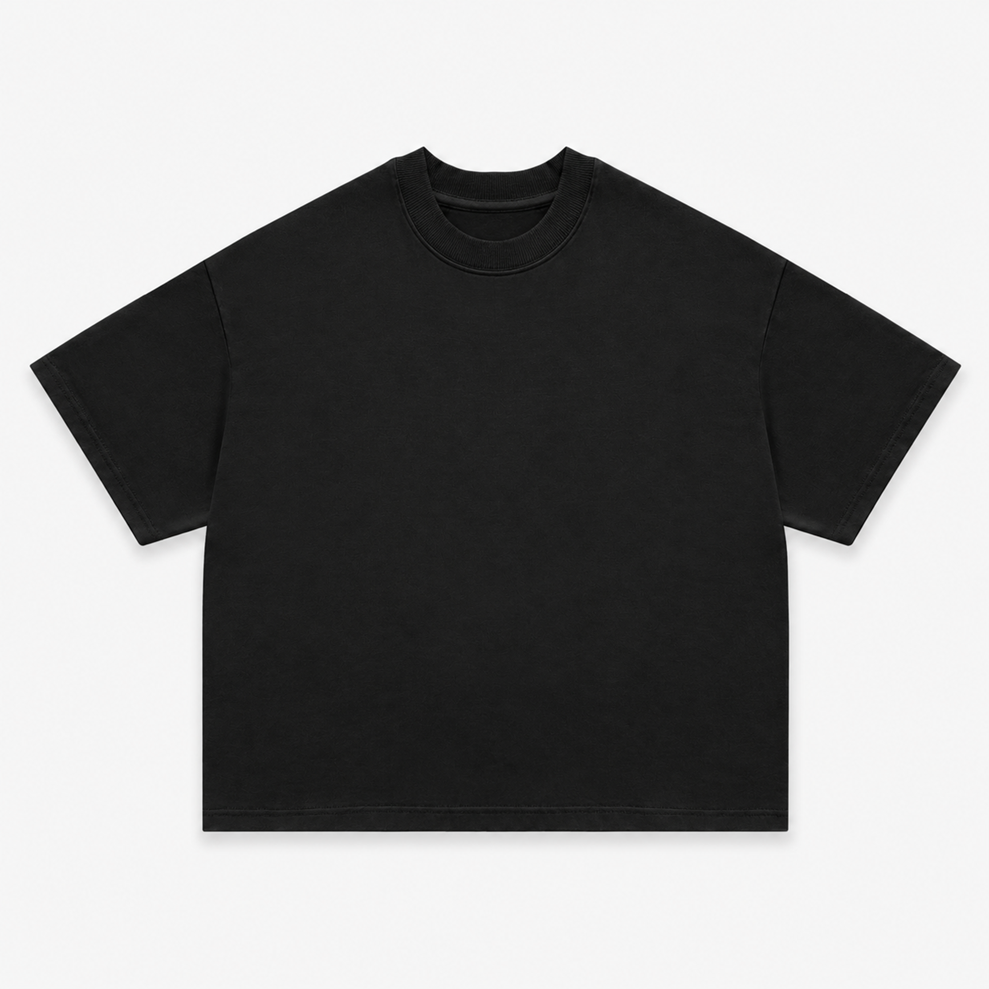Frost Clothing Blank Heavyweight T-Shirt Jet Black | 305GSM Boxy Oversized Fit Dropped Shoulders | UK Streetwear
