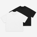 Frost Clothing Blank Heavyweight T-Shirt 2 Pack Black and White | 305GSM Boxy Oversized Fit | UK Streetwear