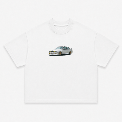 Frost Clothing BMW E30 Graphic T-Shirt White | 300GSM Heavyweight Boxy Fit | UK Streetwear