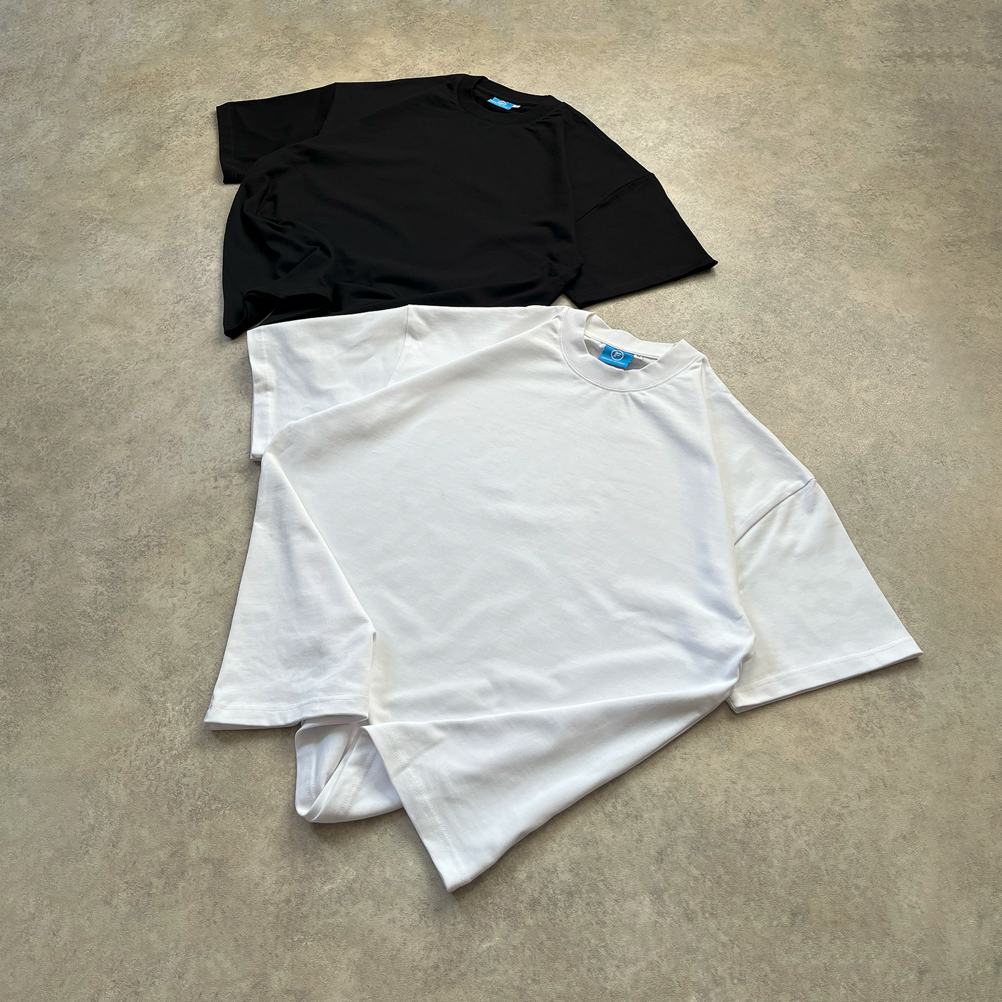 Frost Clothing Blank Heavyweight T-Shirt 2 Pack Black and White | 305GSM Boxy Oversized Fit | UK Streetwear