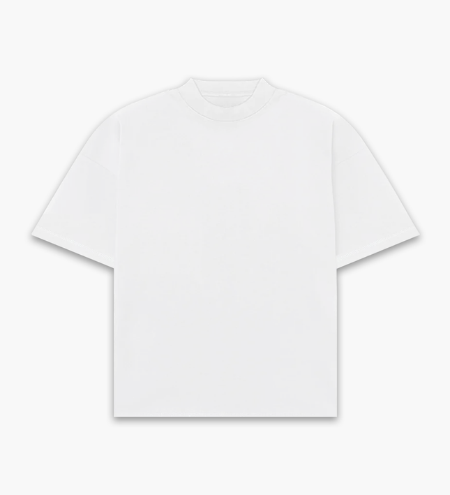 Frost Clothing Blank Heavyweight T-Shirt Chalk White | 305GSM Boxy Oversized Fit Dropped Shoulders | UK Streetwear