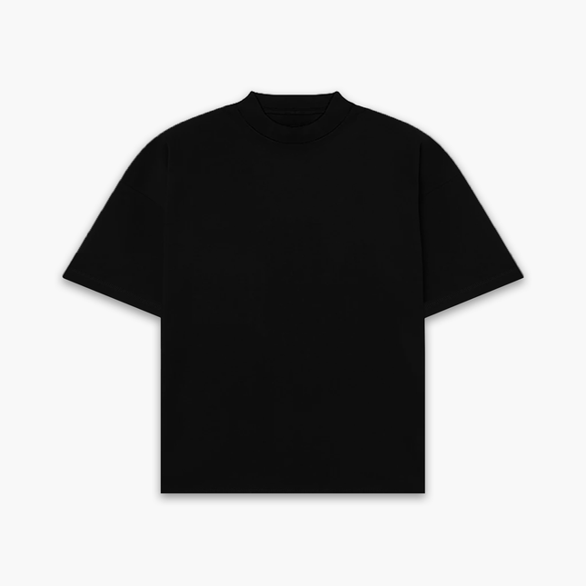 Frost Clothing Blank Heavyweight T-Shirt Jet Black | 305GSM Boxy Oversized Fit Dropped Shoulders | UK Streetwear