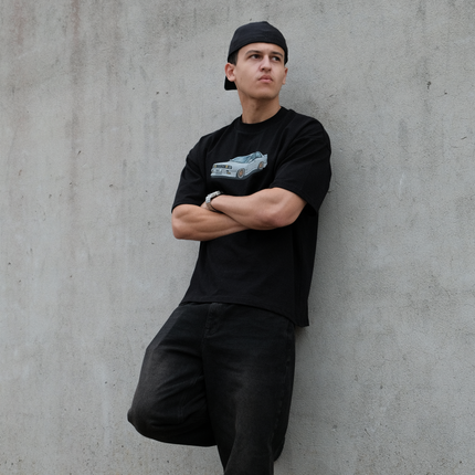 Frost Clothing BMW E30 Graphic T-Shirt Jet Black | 305GSM Heavyweight Boxy Fit | UK Streetwear
