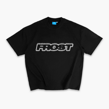 Frost Clothing Flame Logo Graphic T-Shirt Jet Black | 305GSM Heavyweight Boxy Fit | Fire Graphic UK Streetwear