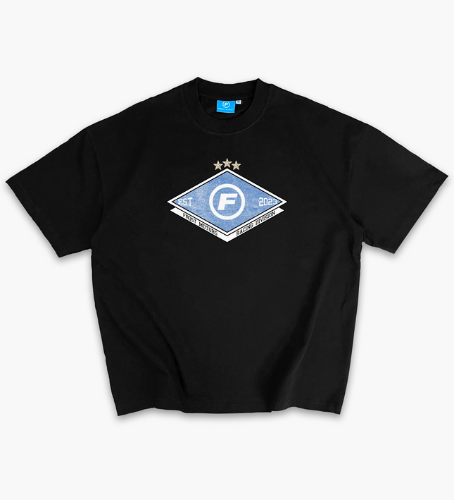 Frost Clothing Racing Division Graphic T-Shirt Jet Black | 305GSM Heavyweight Boxy Fit | Motorsport Streetwear UK