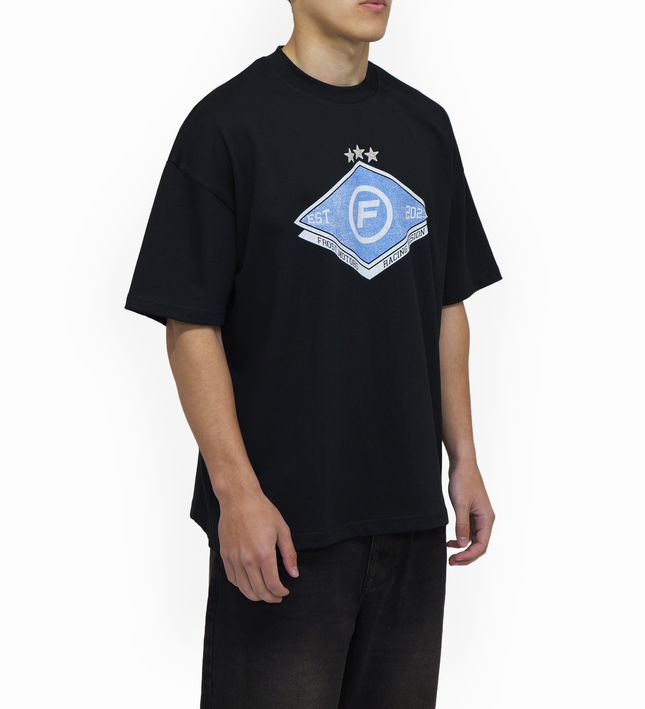 Frost Clothing Racing Division Graphic T-Shirt Jet Black | 305GSM Heavyweight Boxy Fit | Motorsport Streetwear UK