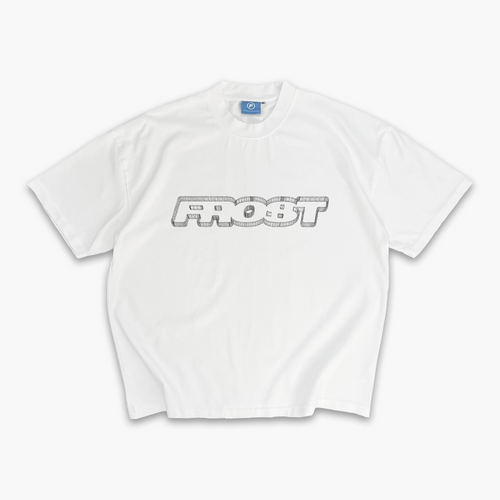 Frost Clothing Wire Graphic T-Shirt Chalk White | Blueprint Inspired 305GSM Heavyweight Boxy Fit | UK Streetwear