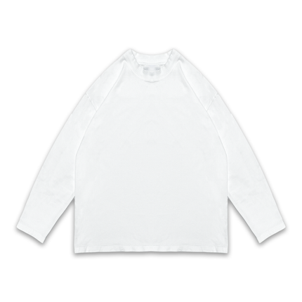 Frost Clothing Blanks Long Sleeve T-Shirt Chalk White | 240GSM Boxy Oversized Fit  UK Streetwear