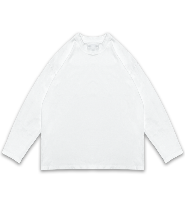 Frost Clothing Blanks Long Sleeve T-Shirt Chalk White | 240GSM Boxy Oversized Fit  UK Streetwear